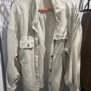 Free People Peached Twill Shirt Jacket (Shacket)